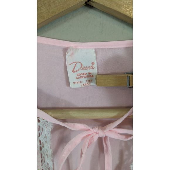 Pink Vintage Deena Nylon Night Shirt Flower Power 60s - Picture 6 of 16